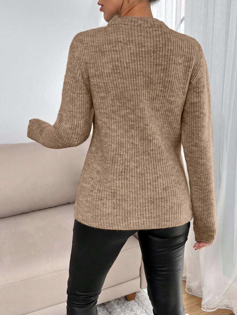 SWETER Z DŁUGIM RĘKAWEM WIĄZANIE