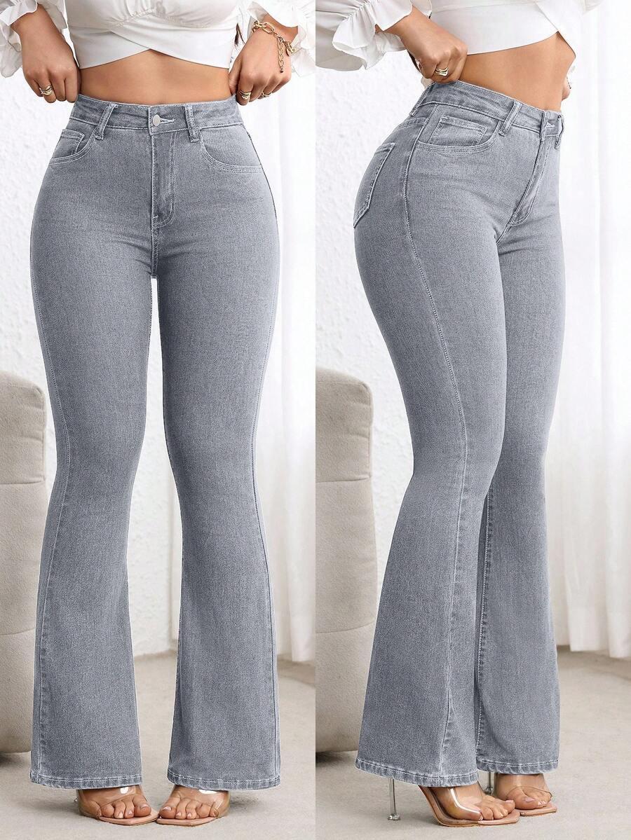szare spodnie jeans