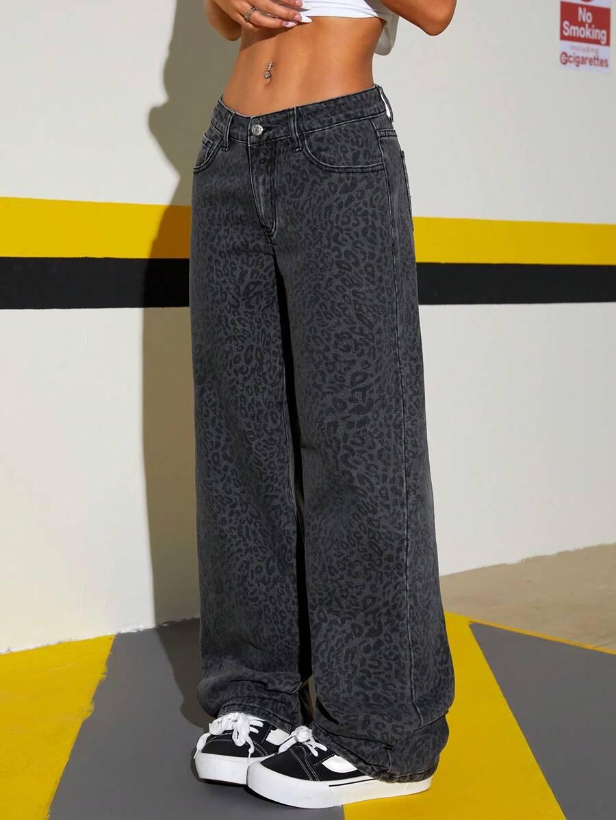 SZARE SPODNIE JEANS