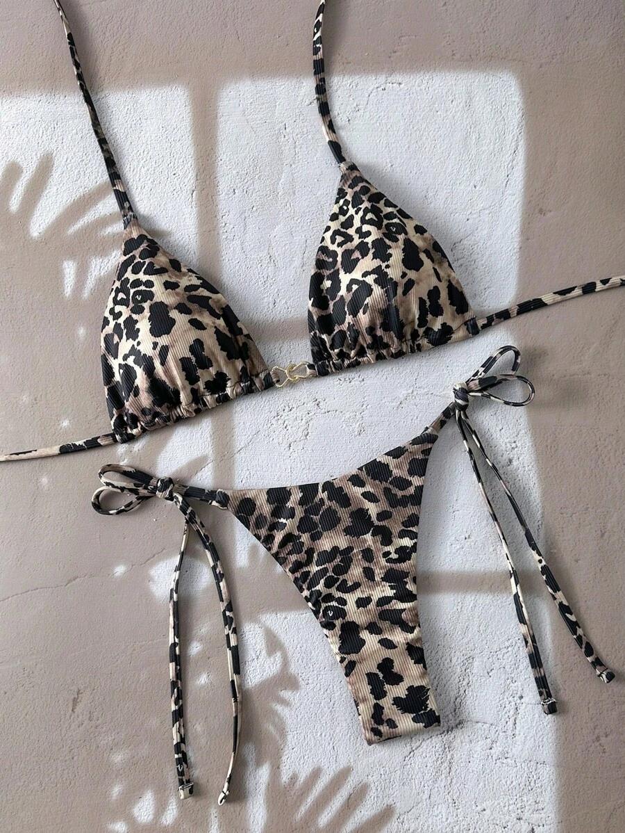 góra od bikini animal print 