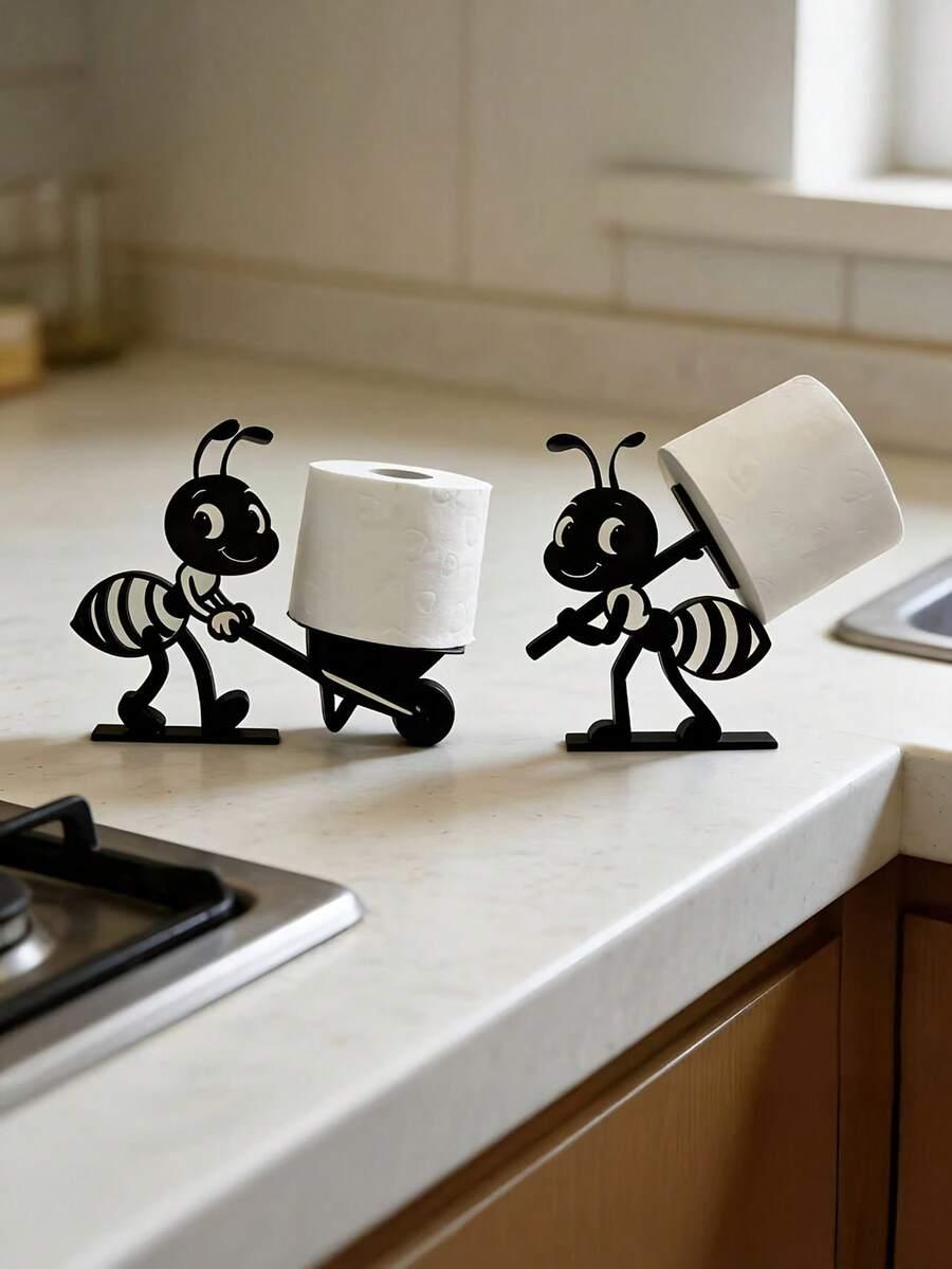 czarny stojak na papier toaletowy 2-pack