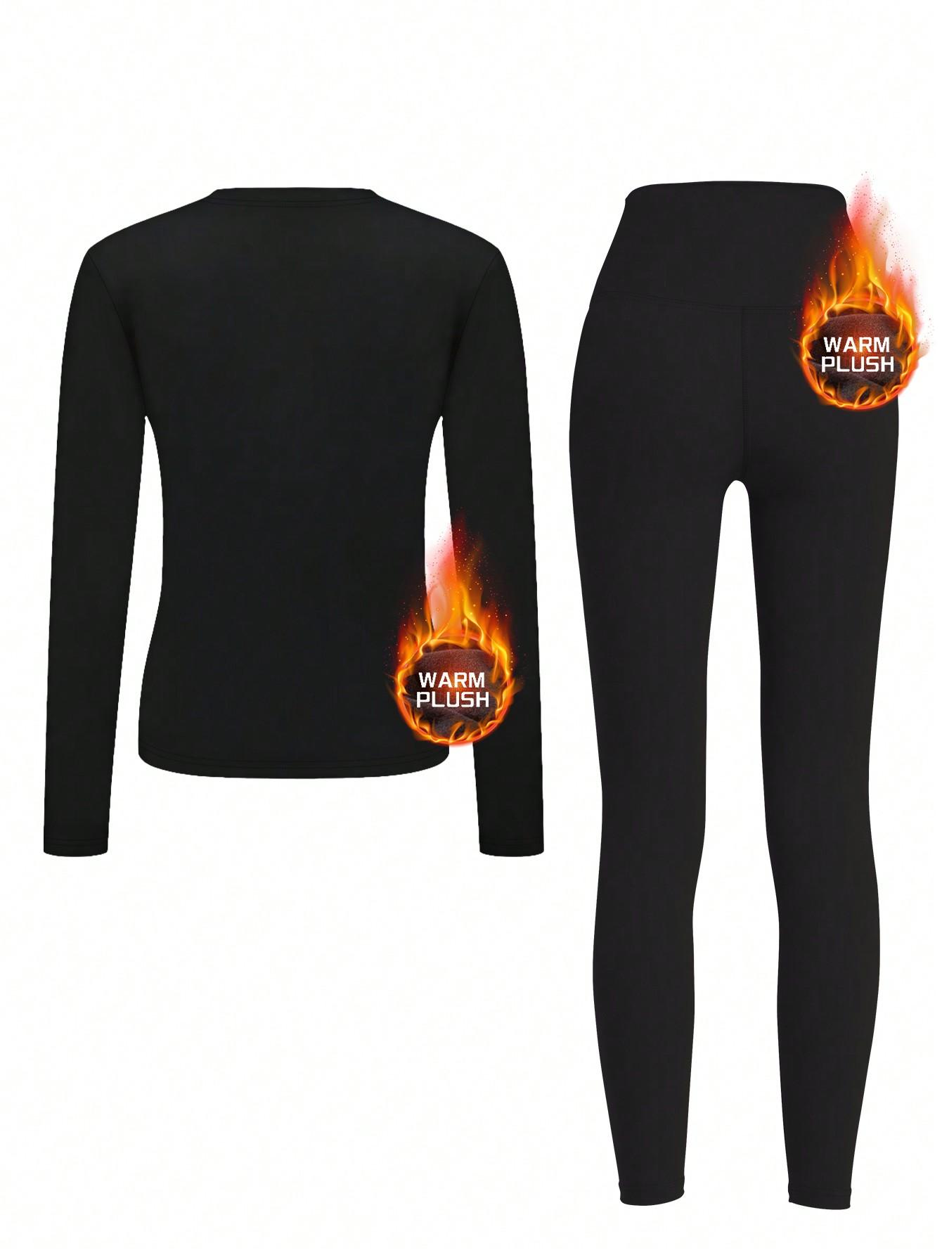 CZARNY KOMPLET LEGGINSY BLUZKA