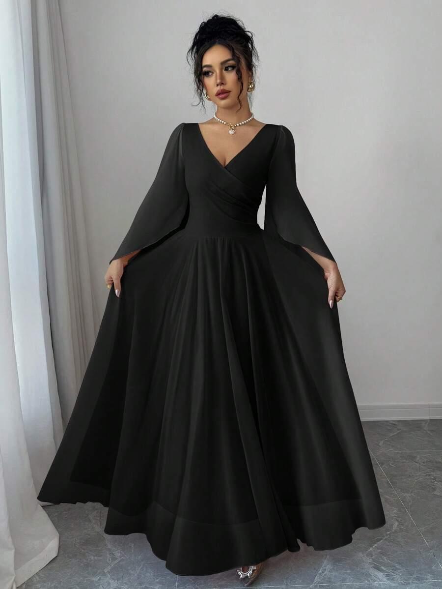 CZARNA MAXI SUKIENKA 