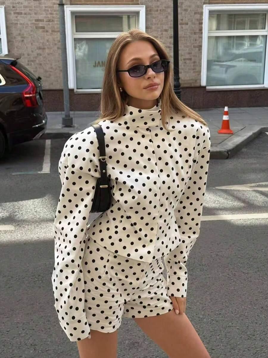 KRÓTKA KOSZULA OVERSIZE W KRATĘ