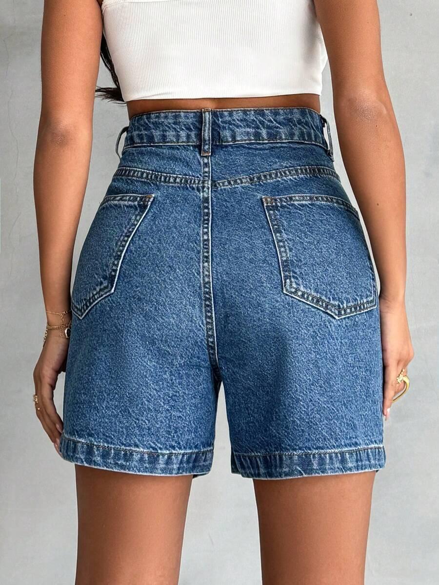 NIEBIESKIE KRÓTKIE SPODENKI JEANS
