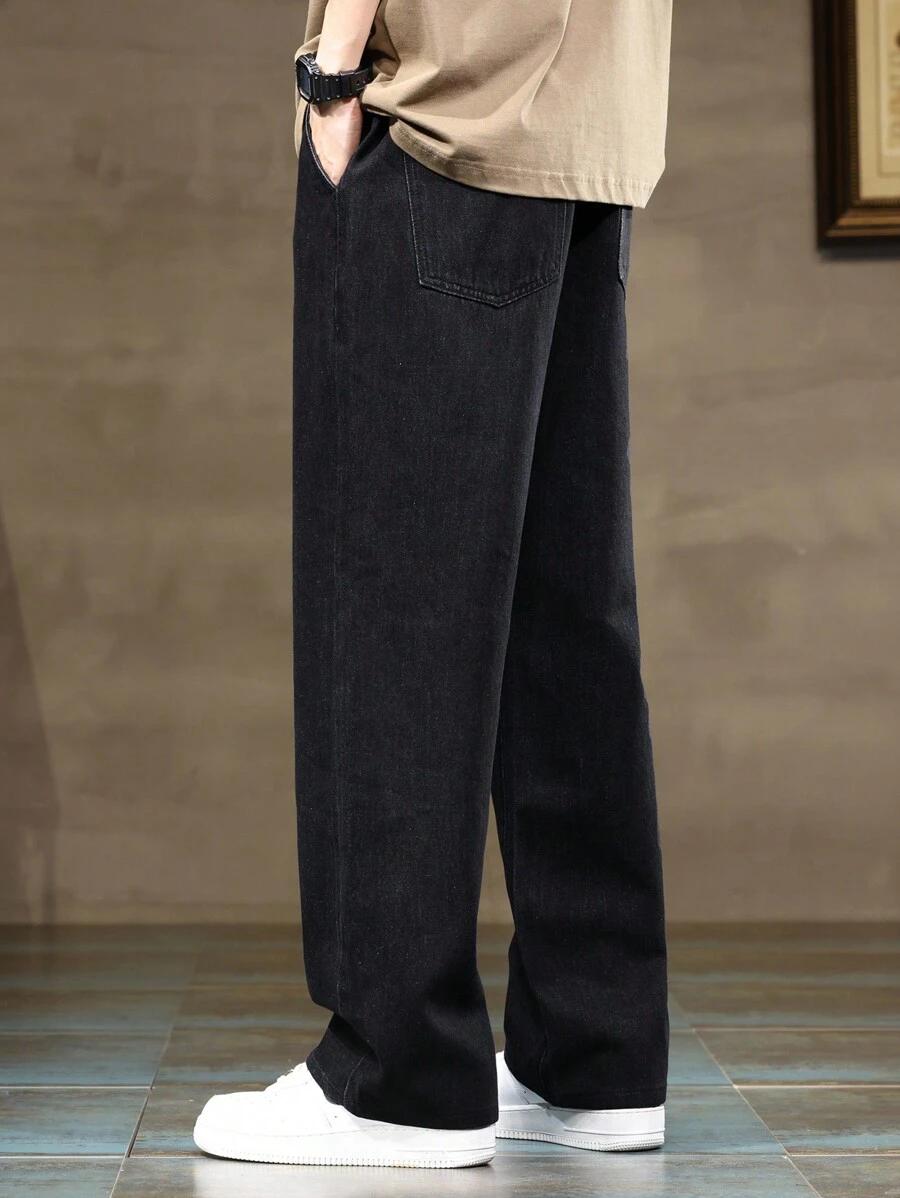 CZARNE SPODNIE JEANS