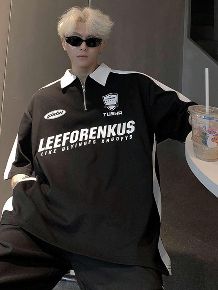 KOSZULKA POLO ZAMEK NADRUK