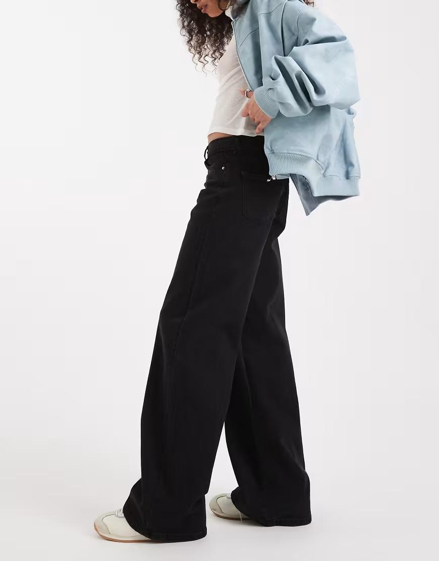 CZARNE SPODNIE JEANS
