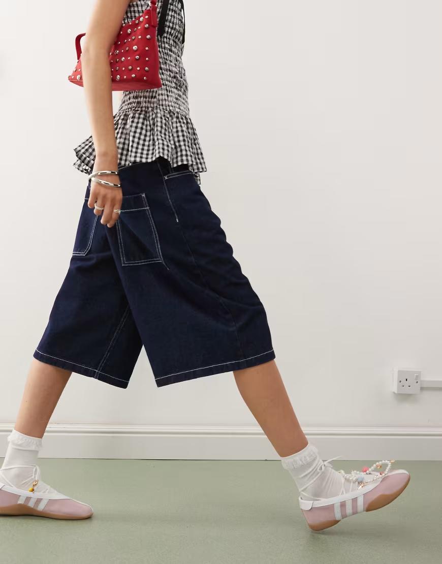 GRANATOWE SPODENKI JEANS