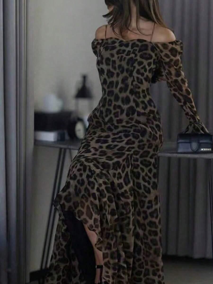 maxi sukienka animal print 