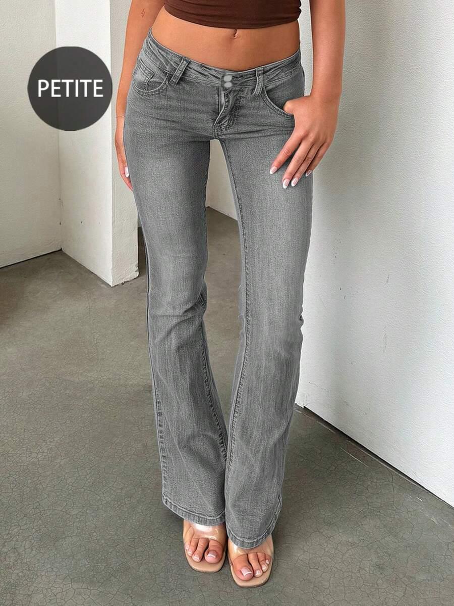 szare spodnie jeans biodrówki