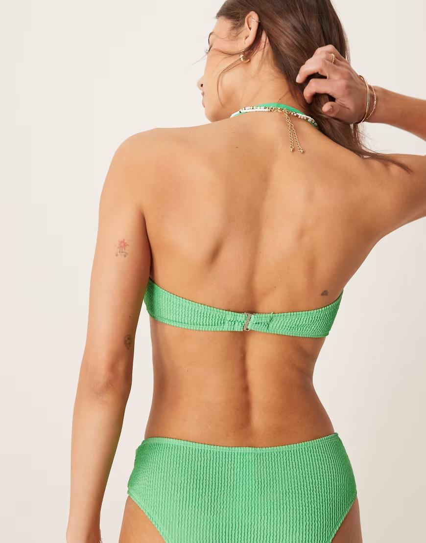 zielona góra od bikini tekstura odpinane ramiączko