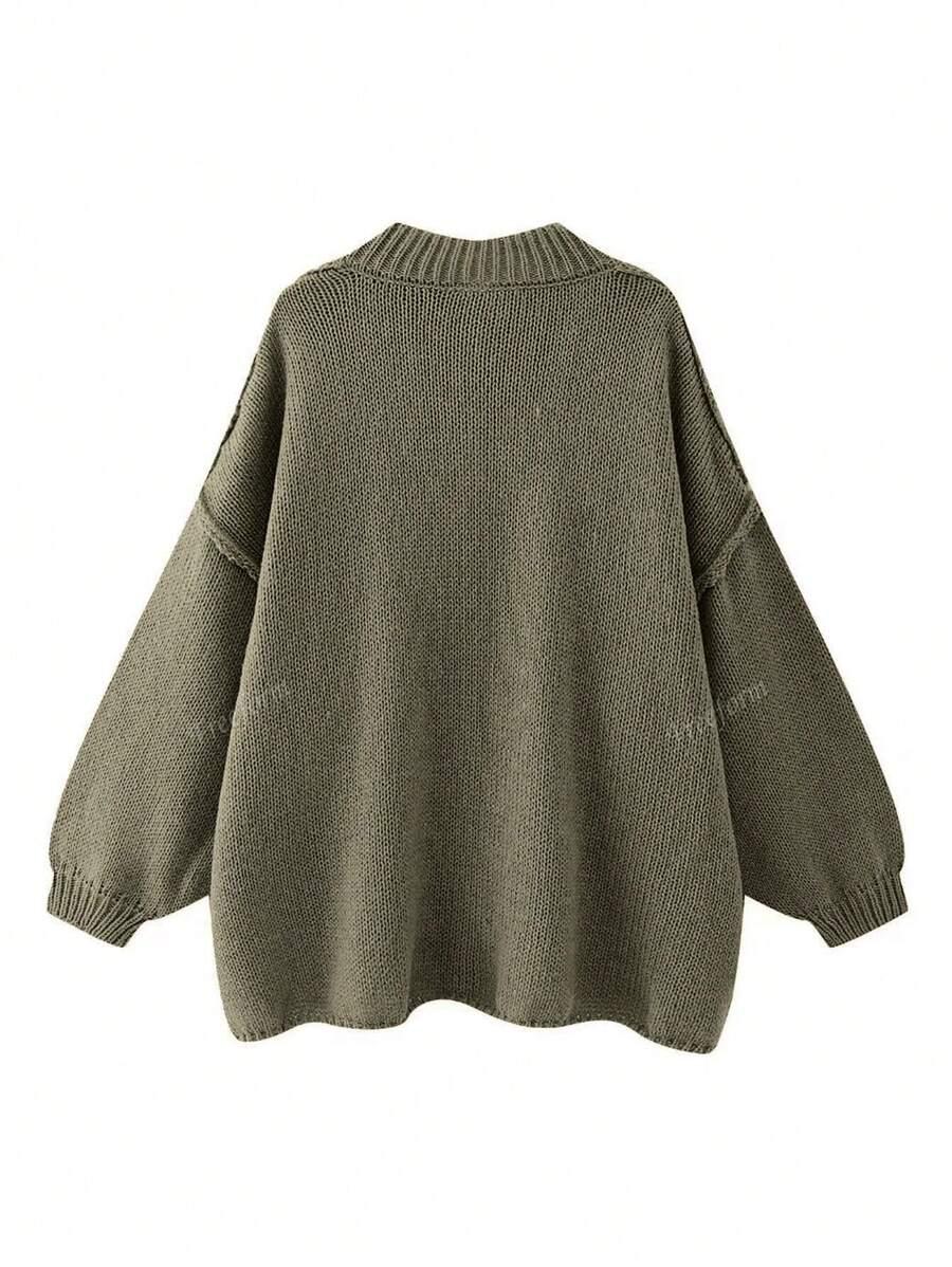 SWETER ROZPINANY Z SZEROKIMI RĘKAWAMI