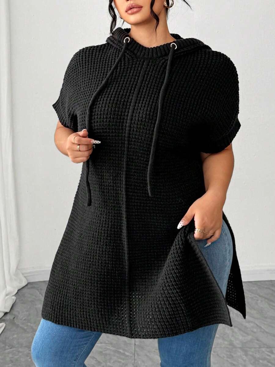 czarny sweter kaptur