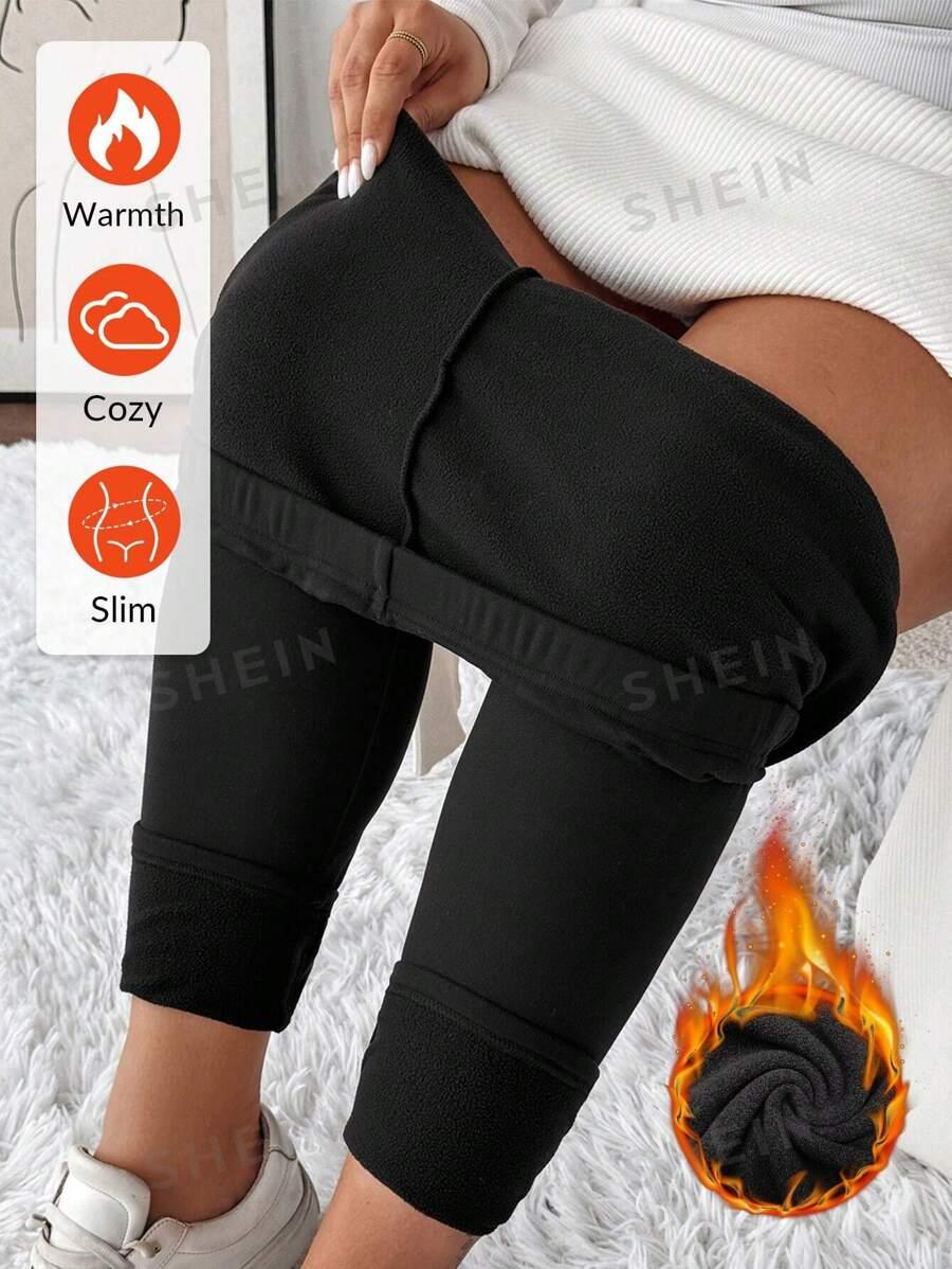 CZARNE OCIEPLANE LEGGINSY