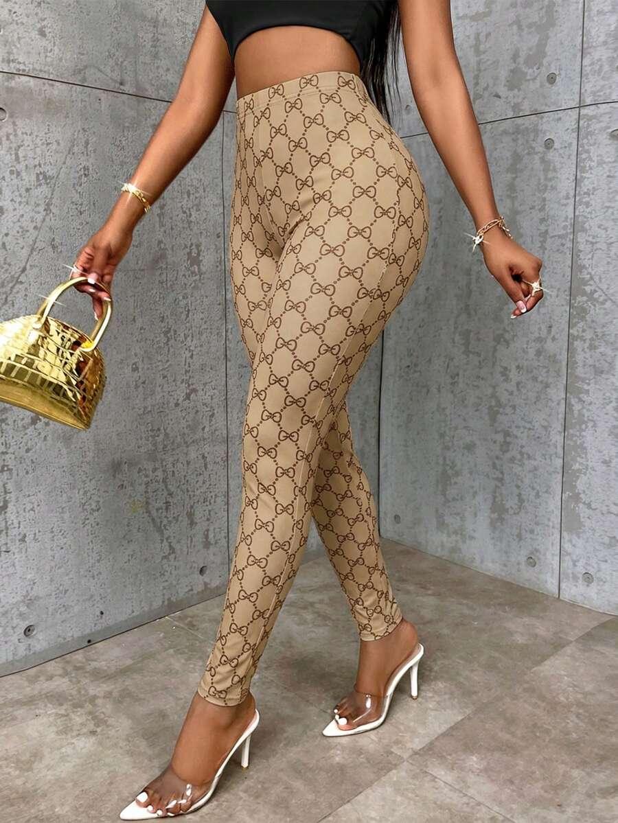 BEŻOWE LEGGINSY CASUAL