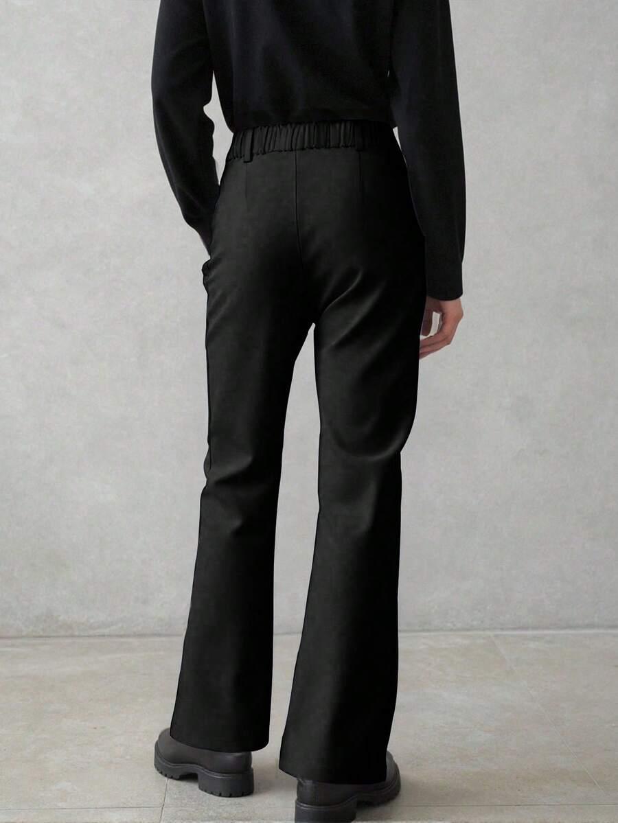 CZARNE ELEGANCKIE SPODNIE 