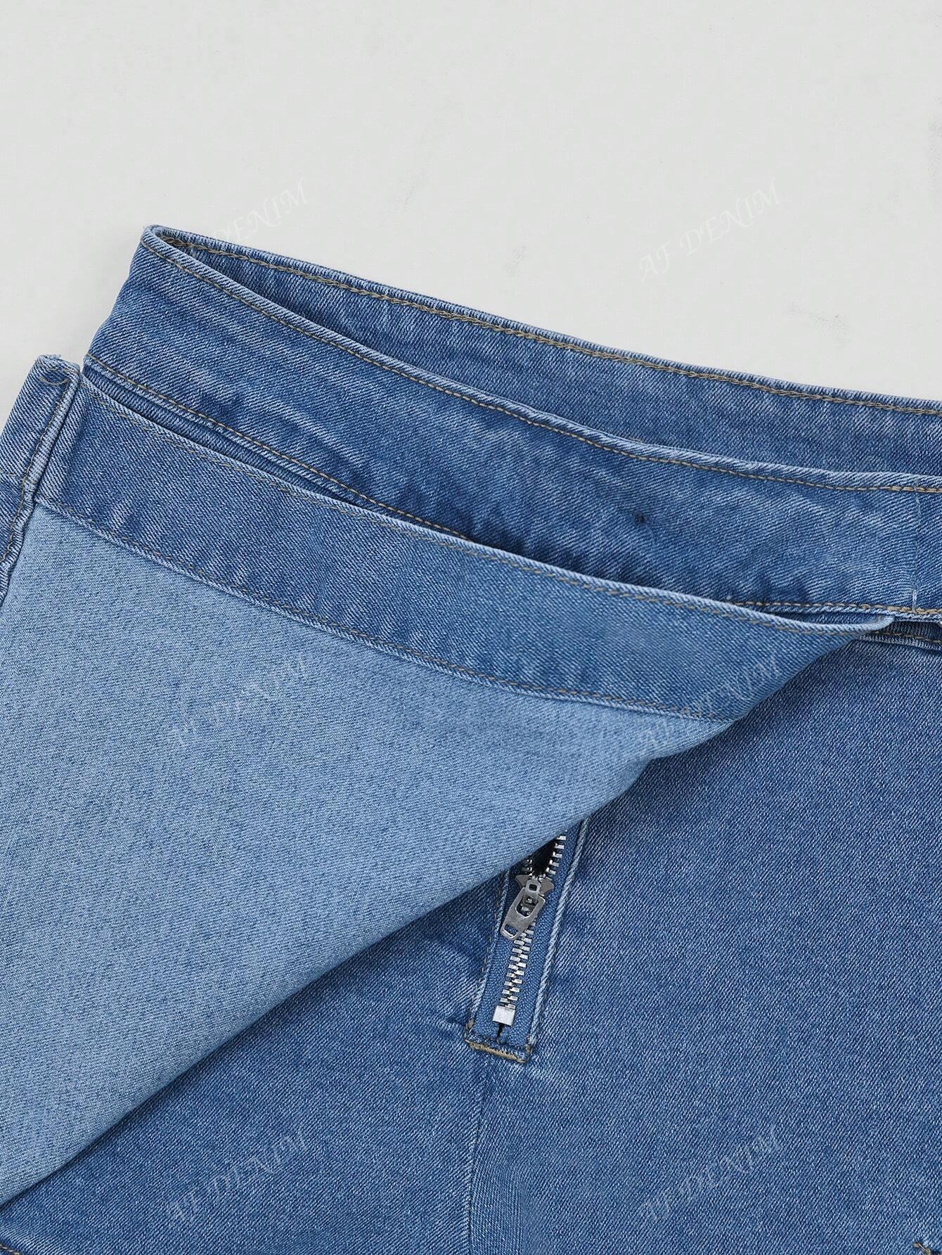 SPÓDNICO-SPODENKI JEANS KLAMRA