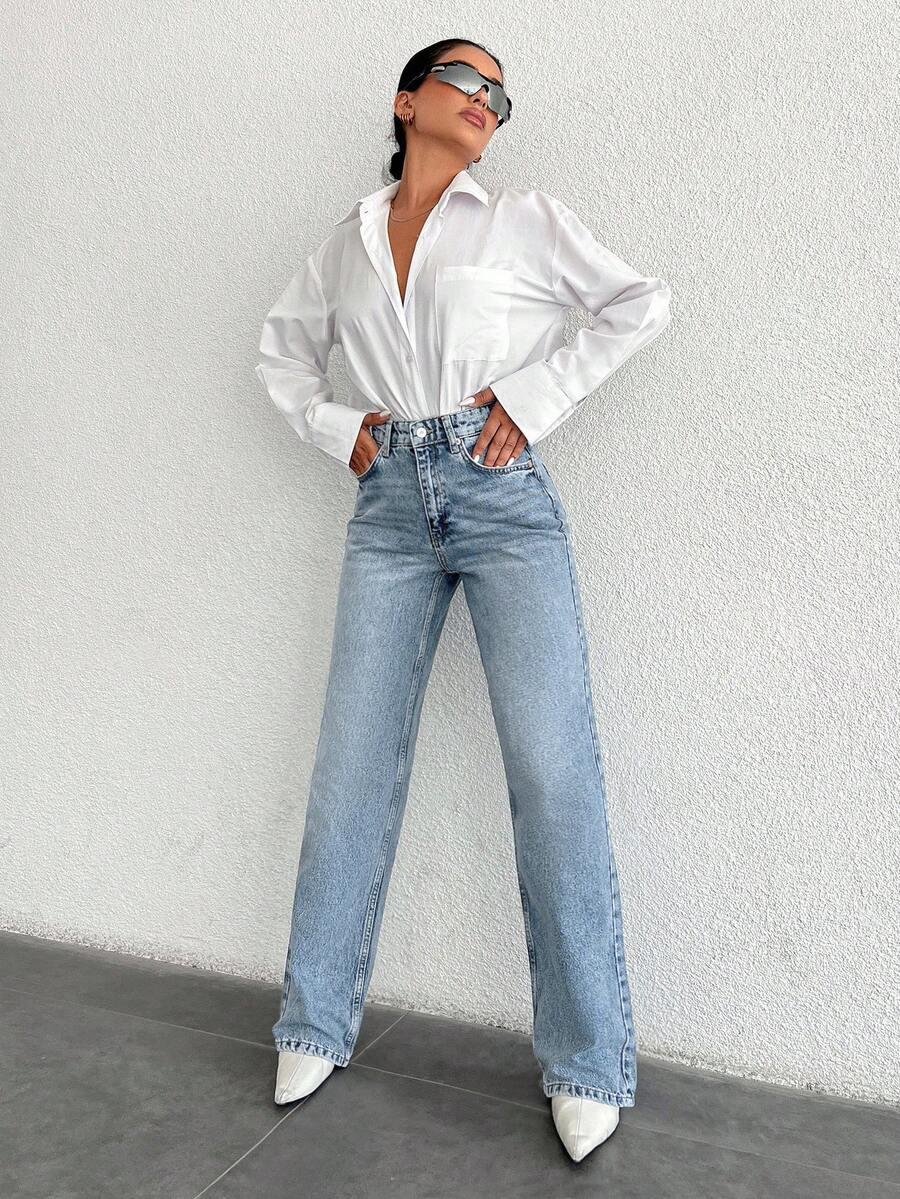 NIEBIESKIE SPODNIE JEANS 