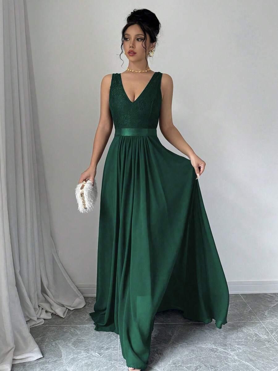 ZIELONA MAXI SUKIENKA