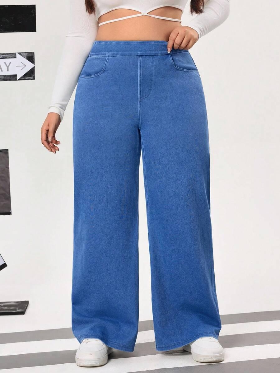 niebieskie spodnie casual