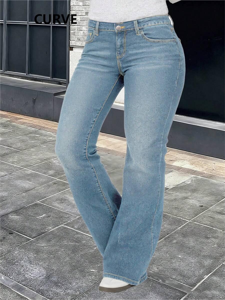 SPODNIE JEANS DZWONY