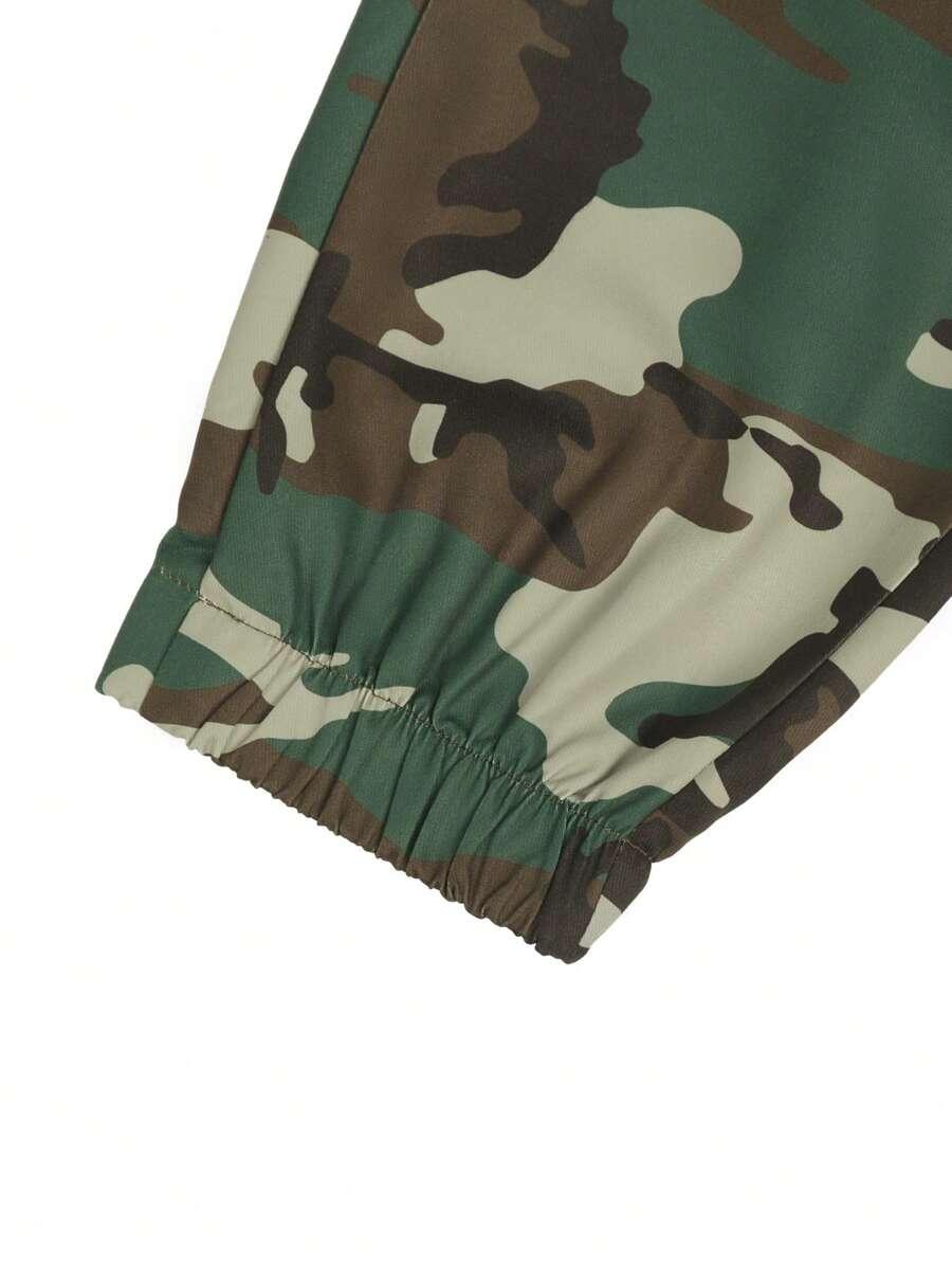 SPODNIE KIESZENIE PRINT MORO