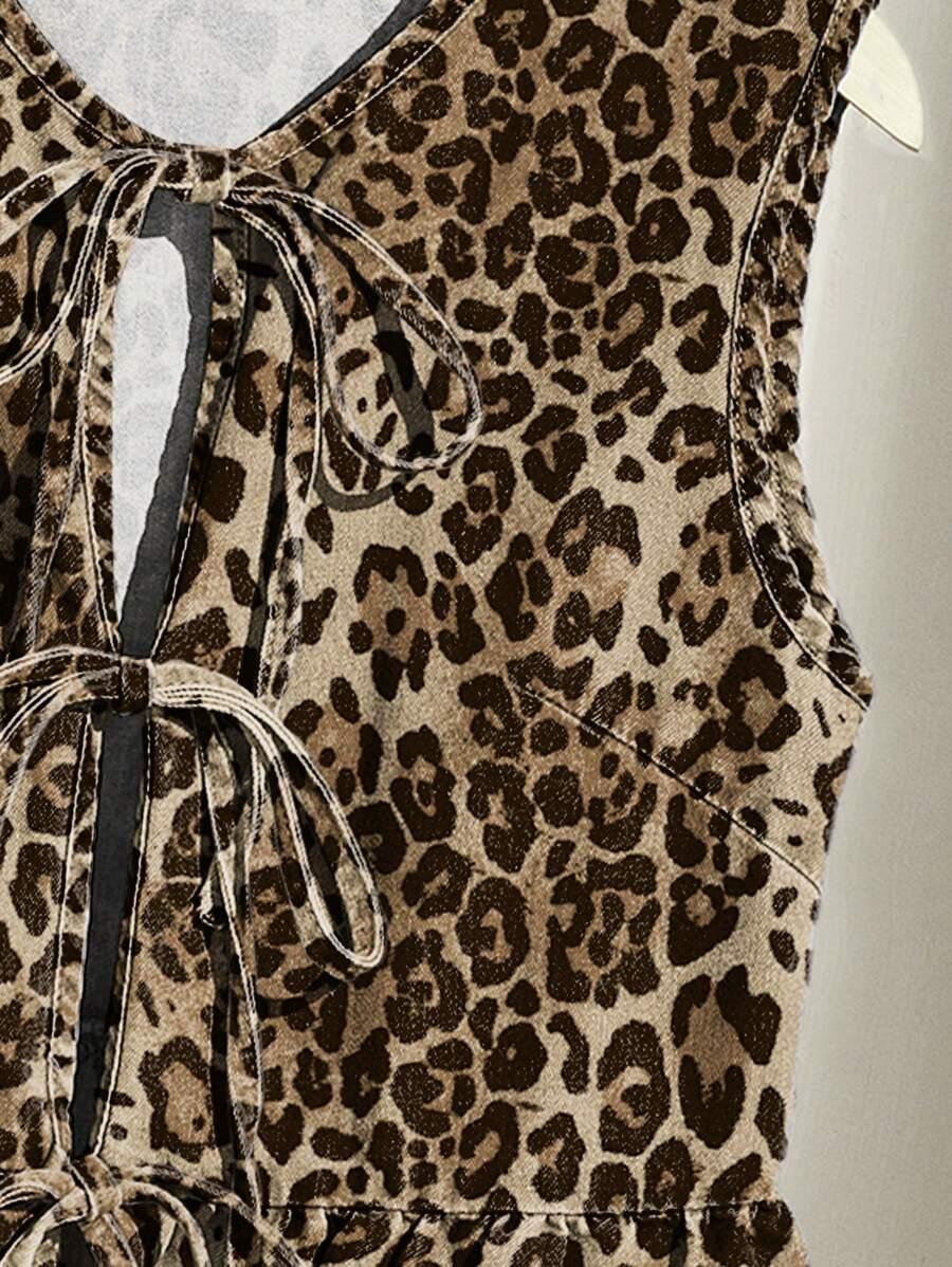 WIĄZANY TOP ANIMAL PRINT 