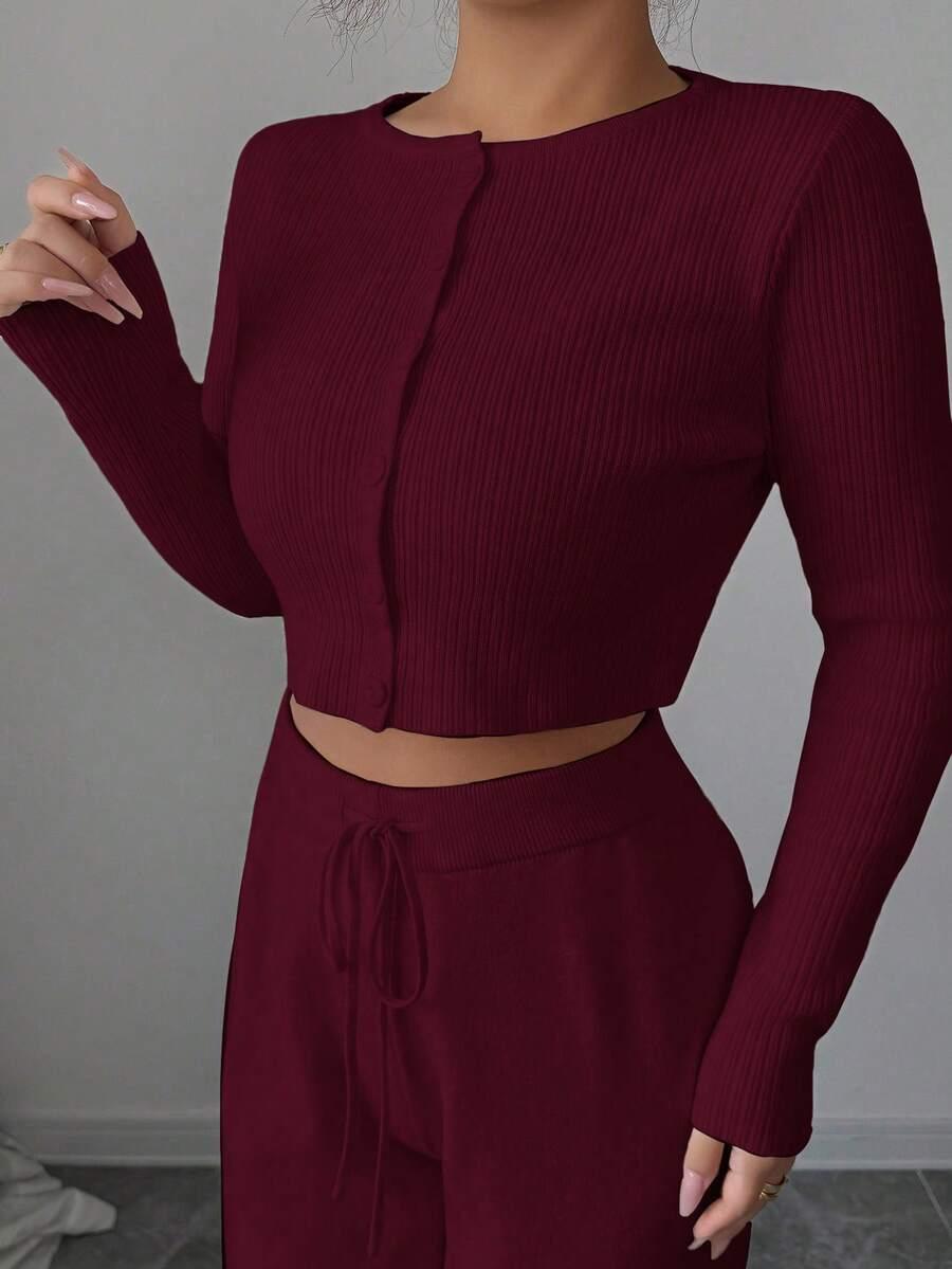 bordowy dzianinowy sweter 