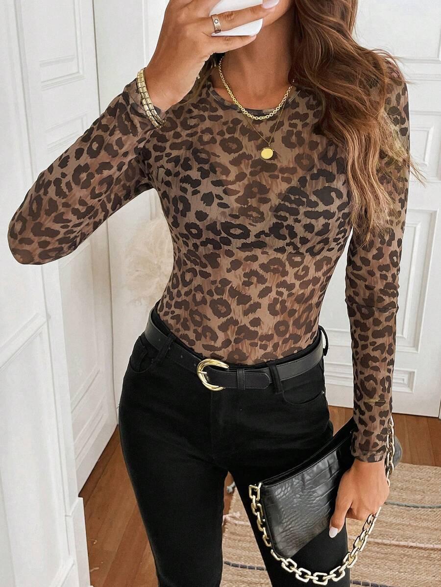BLUZKA DŁUGI RĘKAW ANIMAL PRINT