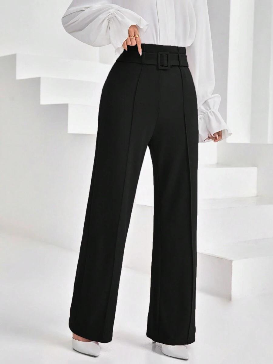 CZARNE ELEGANCKIE SPODNIE