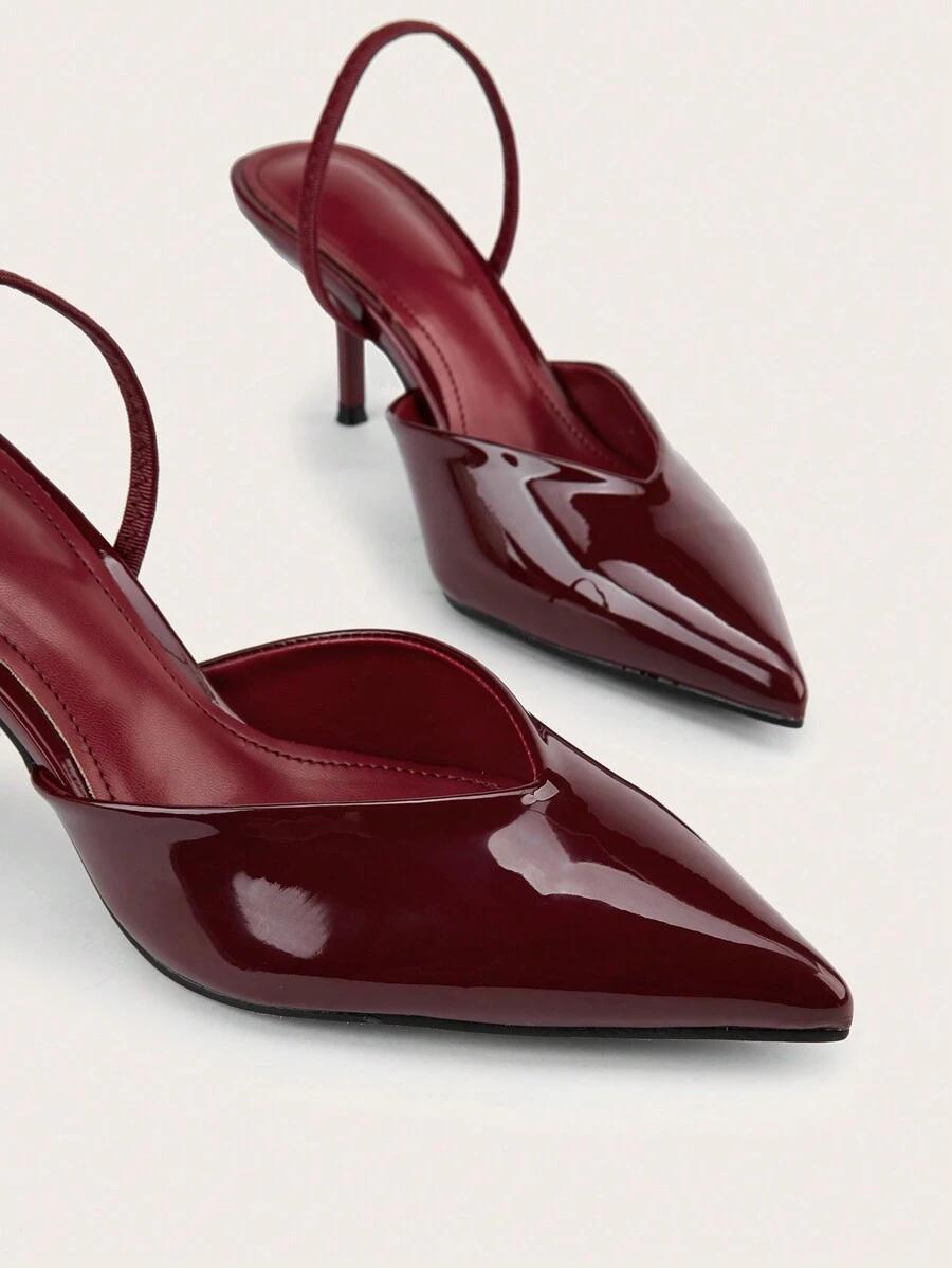 BORDOWE ELEGANCKIE KLAPKI
