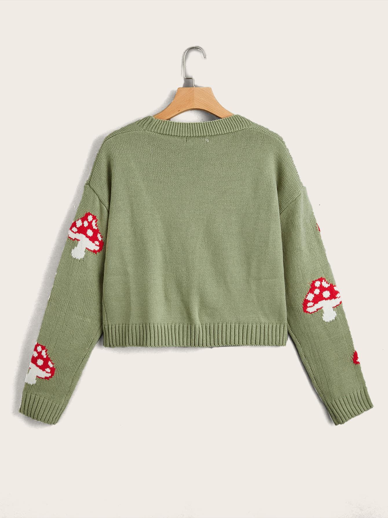 ZIELONY SWETER GUZIKI