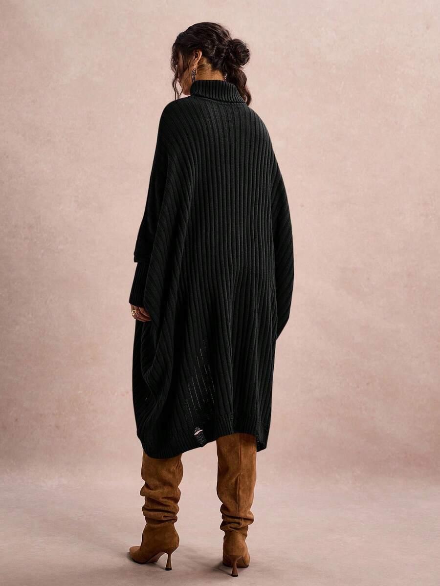 czarny sweter golf