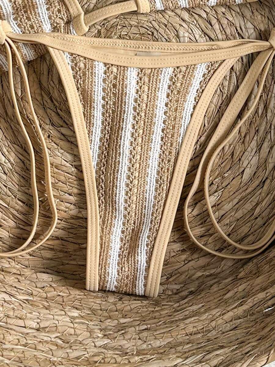 dwuczęściowy strój kąpielowy bikini haft