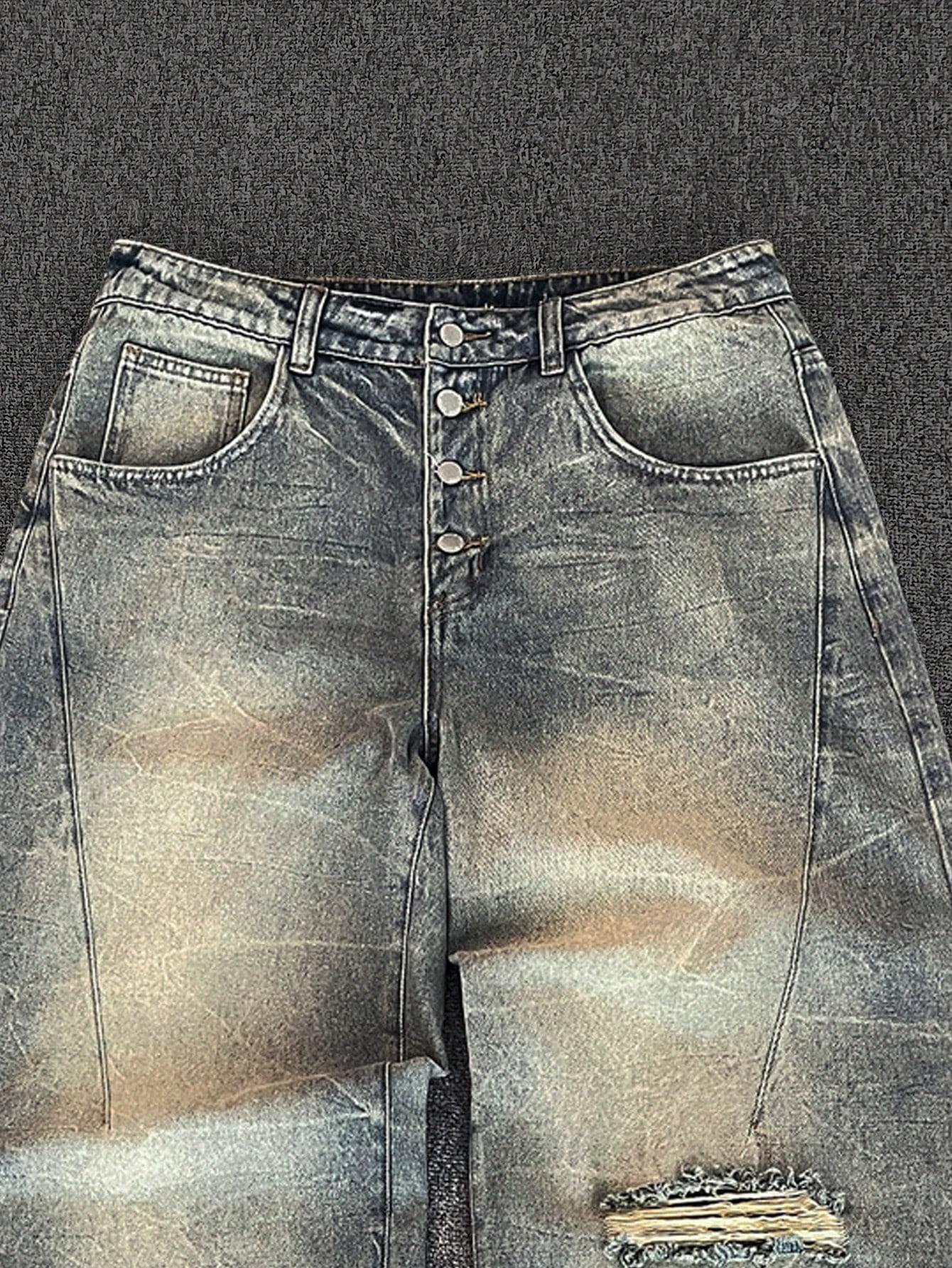 niebieskie spodnie jeans