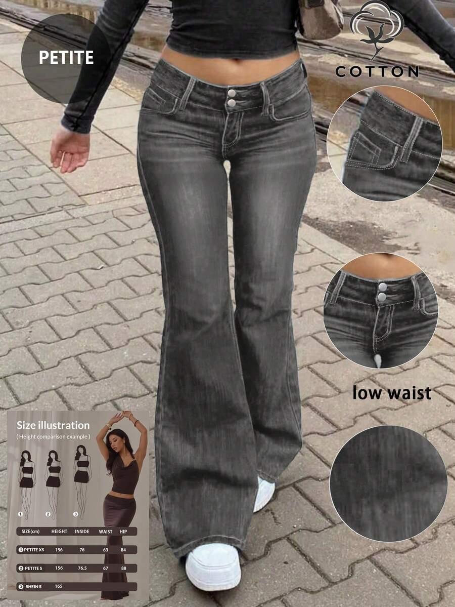 szare spodnie jeans dzwony