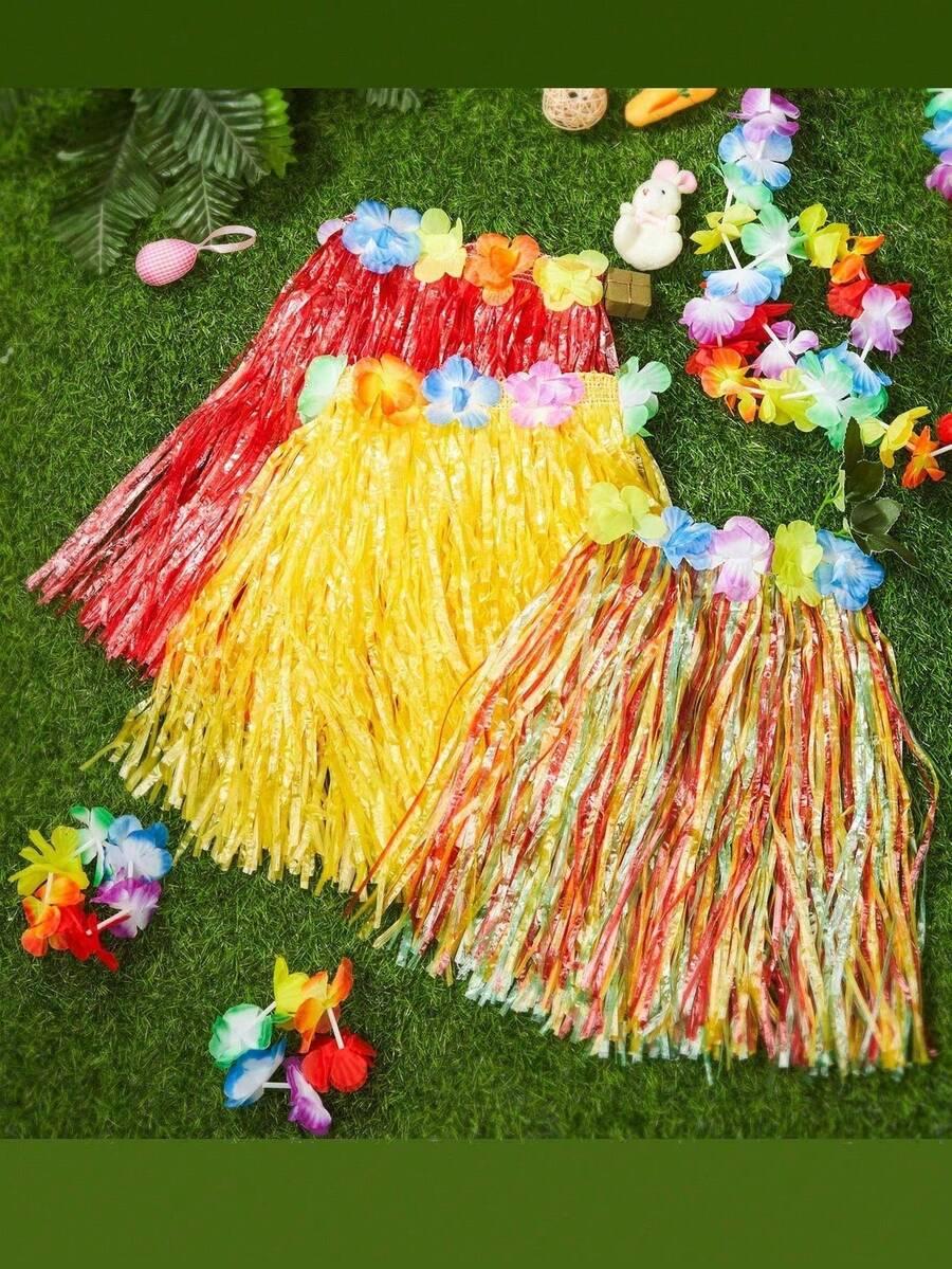 hawajska spódnica kwiaty 10-pack