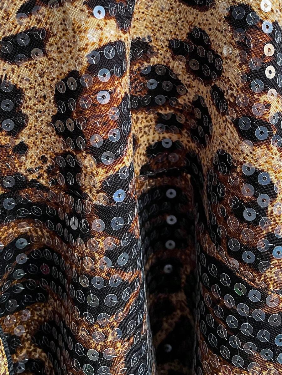 kombinezon cekiny animal print
