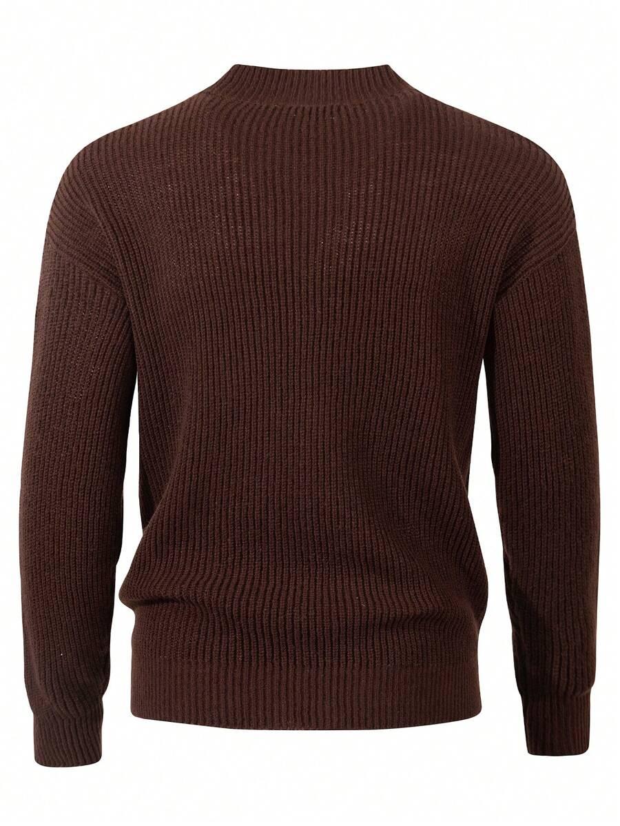BRĄZOWY SWETER PÓŁGOLF