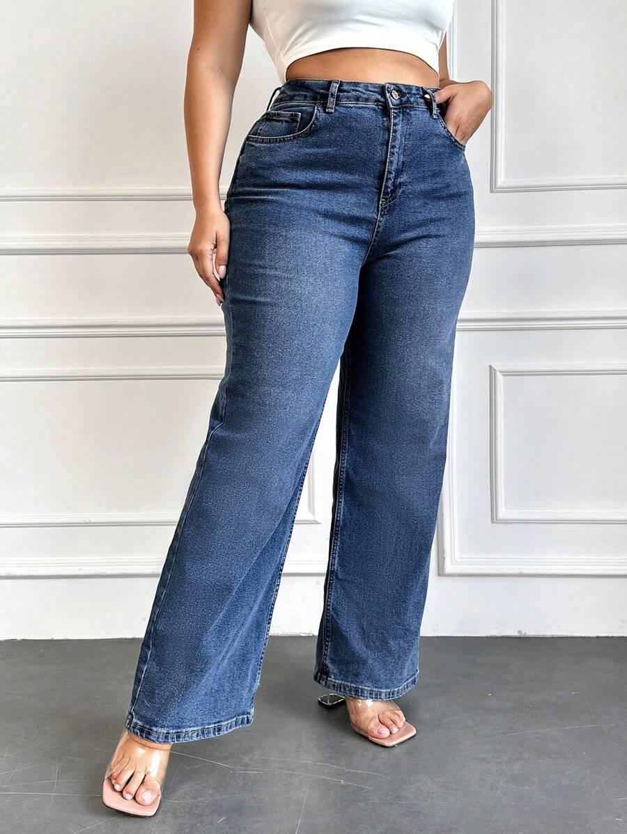 granatowe spodnie jeans 