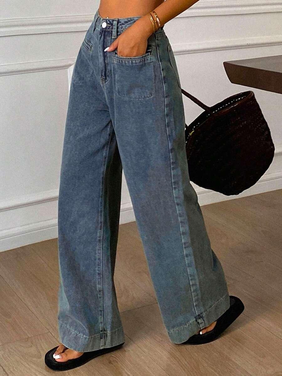 NIEBIESKIE SPODNIE JEANS