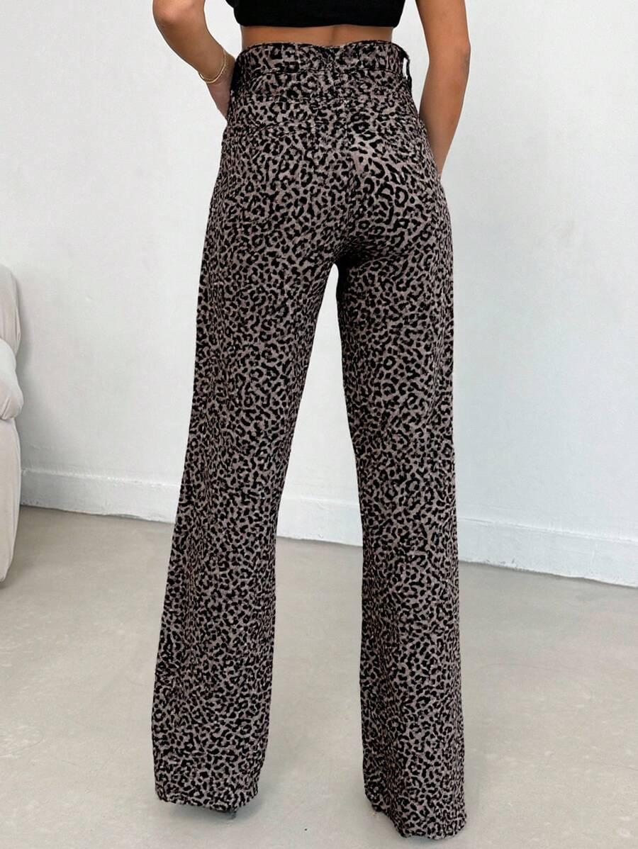 SPODNIE JEANS ANIMAL PRINT