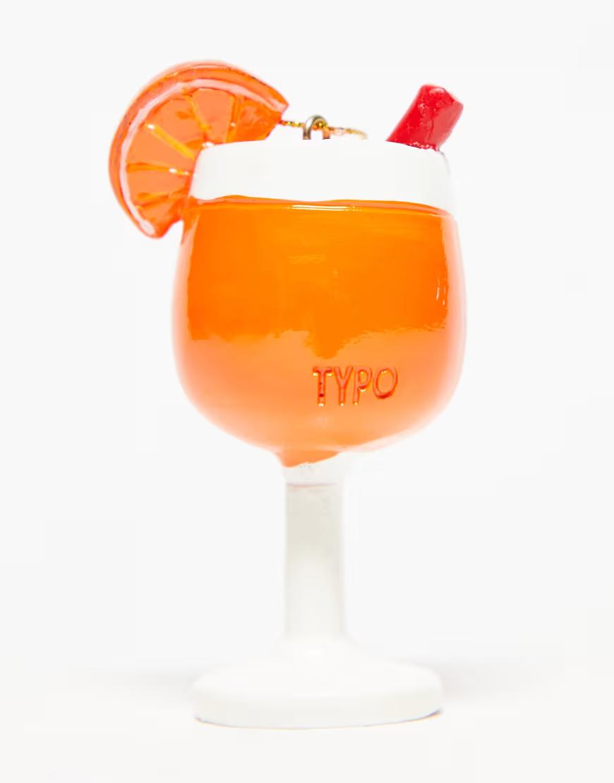 ozdoba na choinkę orange spritz kieliszek