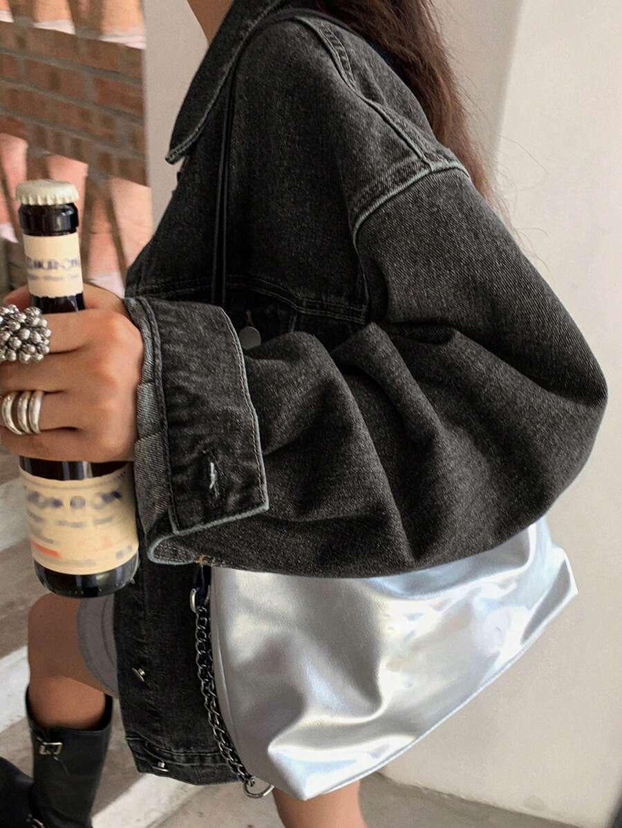 kurtka jeans guziki