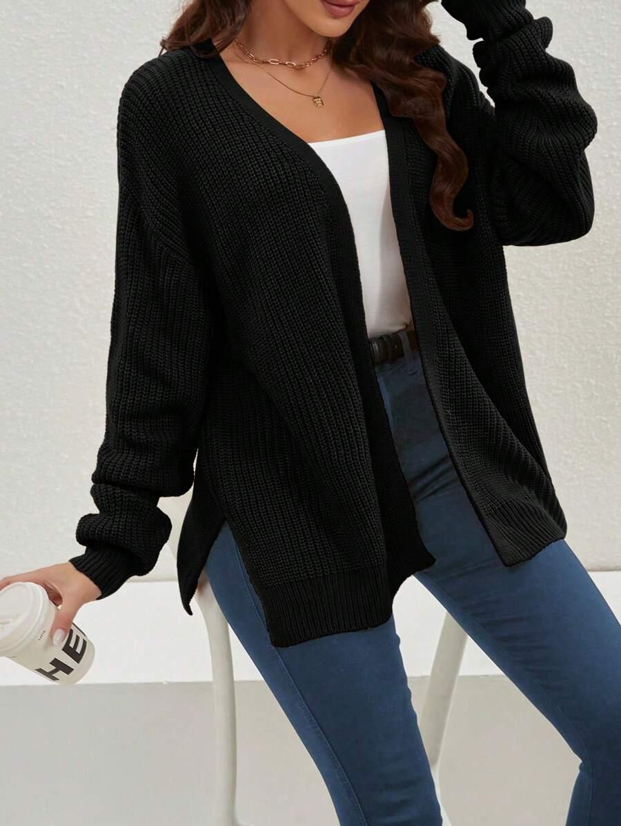 CZARNY SWETER KARDIGAN