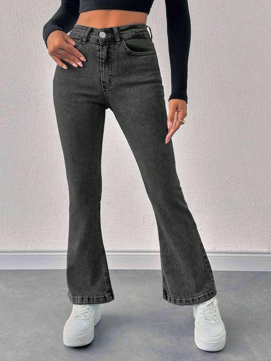 SPODNIE DZWONY JEANS 