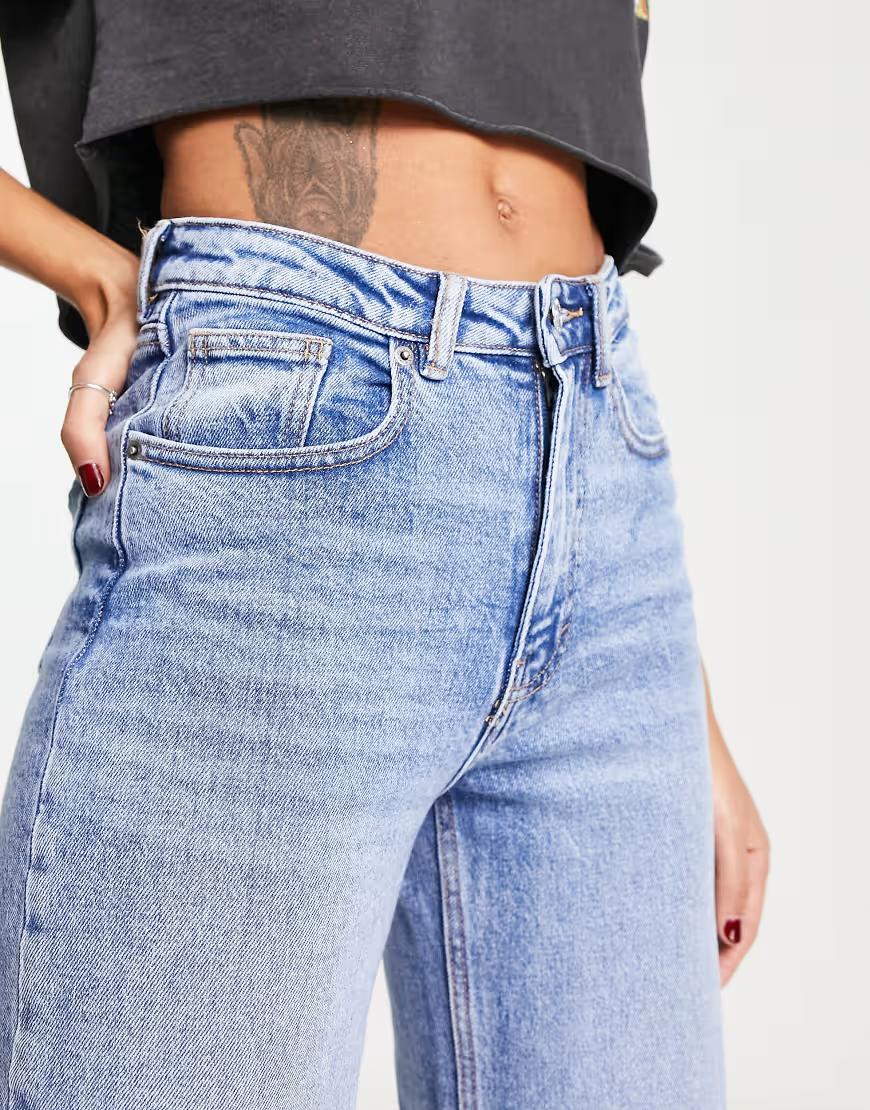NIEBIESKIE SPODNIE JEANS prosta NOGAWKA