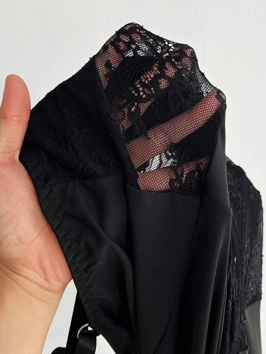 CZARNA MINI SUKIENKA GORSET 