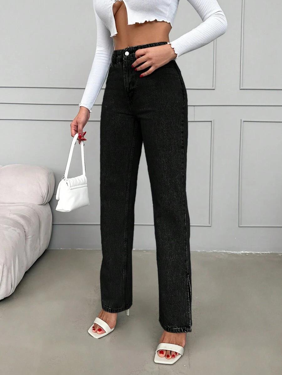 czarne spodnie jeans